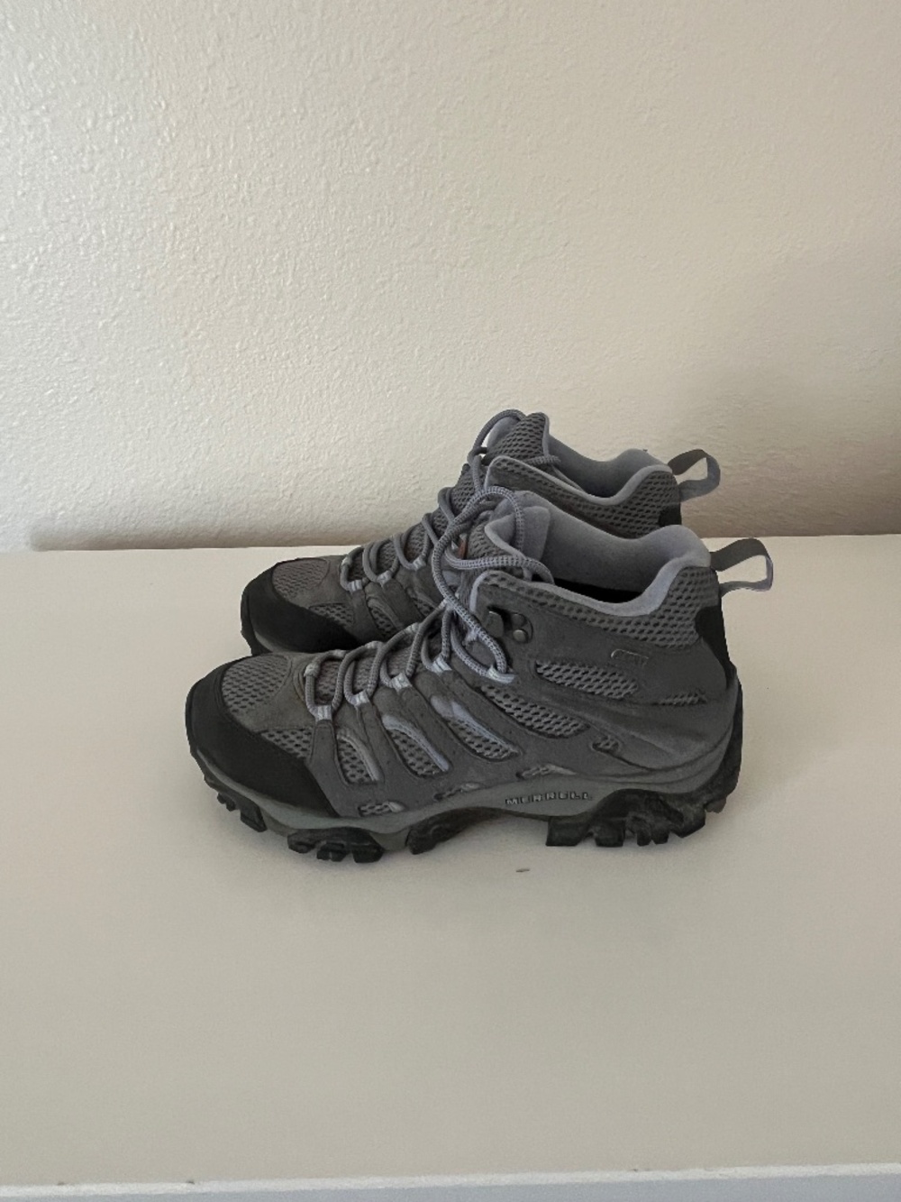 Merrell Women's Moab Mid Gore-tex Grey/periwinkle Mid Waterproof - Picture 4 of 7